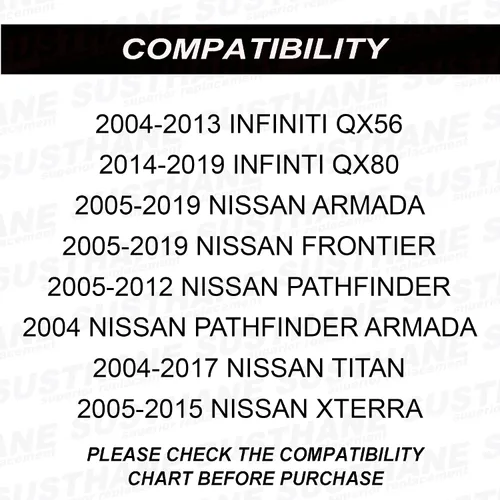 Miniatura 6 de AUTOACER - Kit completo de bujes de brazo de control superior e inferior delantero 8 piezas en poliuretano de alta calidad (PU) para QX56, QX80