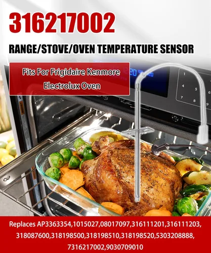 Miniatura 2 de 316217002 Sensor de temperatura del horno se adapta al horno Frigidaire Kenmore Electrolux, reemplaza AP3363354