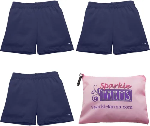 Shorts escolares bajo falda, Sparkle Farms Girls, paquete de 3, tallas 3 -12