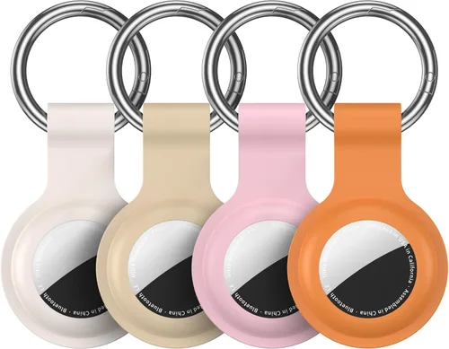 Miniatura 32 de Paquete de 4 llaveros compatibles con AirTag para AirTag de 1ª y 2ª generación, para AirTag de 1ª y 2ª generación, funda para AirTag, rastreador