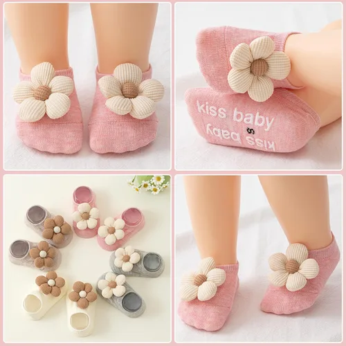 Miniatura 5 de Cotton Baby Girl Socks 0-12 Months Newborn Socks Ankle Socks for Babies Infant Socks Toddler Socks with Grippers
