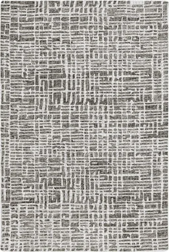 Miniatura 3 de Liora Manne Savannah Grid - Alfombra de lana para interiores, color carbón, 5 pies x 7 pies 6 pulgadas, color gris y negro Gris carbón y negro
