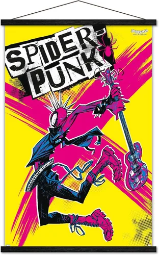 Miniatura 7 de Trends International Marvel Spider-Man: Across The Spider-Verse - Póster de pared de Spider-Punk, 22.37 x 34.00 pulgadas, paquete de impresión
