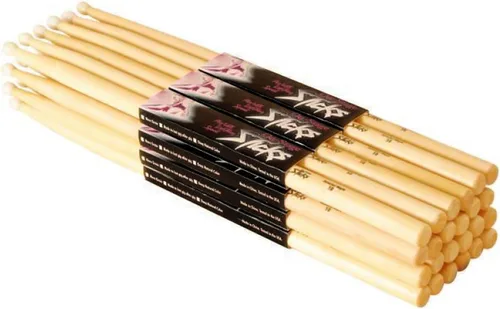 Miniatura 3 de OnStage On-Stage Baquetas de arce 2B con punta de madera, 12 pares