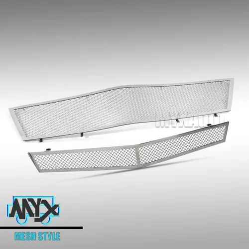 Miniatura 2 de Parrilla delantera compatible con Cadillac CTS 2008-2013 y 11-14 CTS Coupe, inserto de rejilla de malla de acero inoxidable cromado