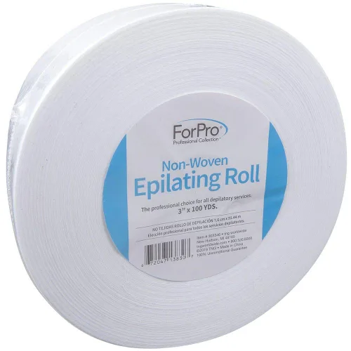 ForPro Rollo de depilación no tejido para la eliminación de vello facial y corporal, resistente a roturas, sin pelusa, 3 pulgadas x 100 yardas,