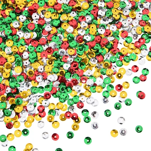 Hapeper 20000 piezas de lentejuelas con purpurina de Navidad, lentejuelas sueltas para arte, manualidades, decoración y fabricación