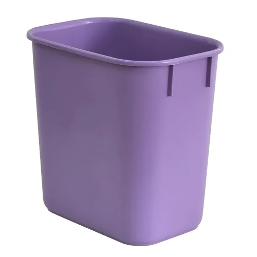 Miniatura 2 de Acrimet Papelera para escritorio, 3.25 galones, 13 cuartos de galón, 12 litros, basurero (plástico) (color morado) (juego de 4)