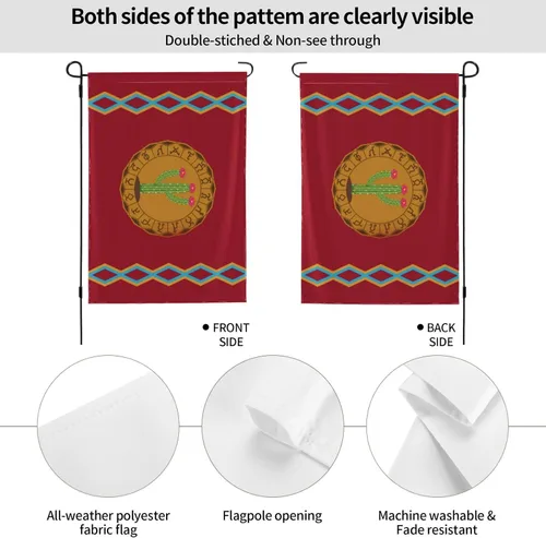Miniatura 6 de Panteera Wayuu - Bandera de jardín de 12.5 x 18 pulgadas, banderas de jardín de doble cara para el hogar, césped, decoración al aire libre, bandera