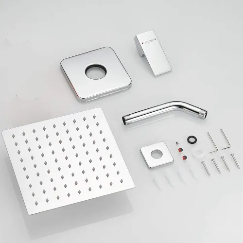 Miniatura 6 de Kit de molduras de ducha de una sola función con válvula áspera, juego de ducha de lluvia para baño, sistema de grifo de ducha de lluvia con cabezal