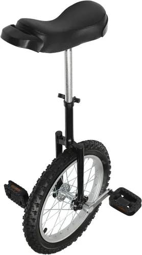 Miniatura 15 de Monociclo de rueda, bicicleta de una rueda con borde y pedales, monociclos de acero modernos para edades unisex de 10 a 60 años, entrenamiento