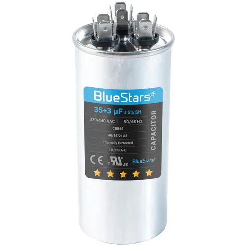 Miniatura 52 de [Listado UL] BlueStars 10 uF ± 5% MFD 370/440V CBB65 CBB65A Pieza de Repuesto de Capacitor de Arranque y Funcionamiento Ovalado - Capacitores