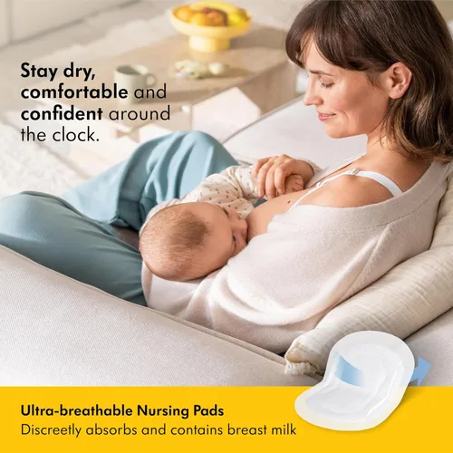 Miniatura 2 de Medela Almohadillas de lactancia ultra transpirables, altamente absorbentes, súper suaves, diseño discreto para un uso cómodo, paquete de 120