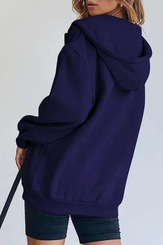 Miniatura 3 de Trendy Queen - Sudaderas con capucha Y2K con cremallera para mujer, de manga larga, para otoño, de gran tamaño, casual, con bolsillo