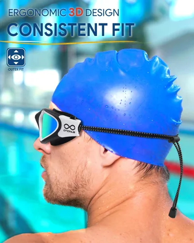 Miniatura 5 de Swim Goggles, Polarized Adult Swimming Goggles Bungee Strap No Hair Pulling Anti-fog Pool Goggles for Men Women