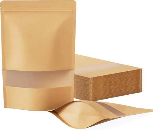 Miniatura 23 de FireKylin 100 bolsas resellables, bolsas de papel con ventana mate para pequeñas empresas, cremallera y bolsas sellables con calor para embalaje
