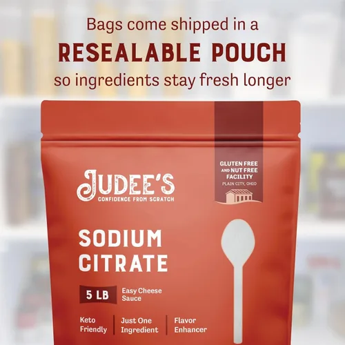 Miniatura 5 de Judee's Gluten Free Citrato de sodio en polvo, apto para cetogénicos, emulsionante de queso sin nueces, ayuda para cocinar citrato de sodio a