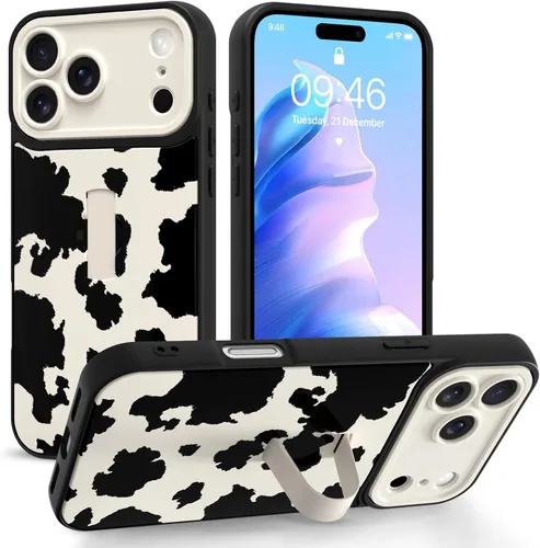 Miniatura 100 de Funda compatible con iPhone 17 Pro Max con correa de mano para los dedos, funda de teléfono con estampado de leopardo y guepardo para mujeres