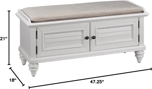 Miniatura 3 de Homestyles Banco de almacenamiento Bermuda Off-White