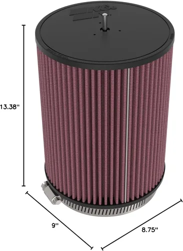 Miniatura 10 de K&N Filtro universal de sujeción universal de alto flujo de por vida: lavable, filtro de motor de repuesto: diámetro de la brida: 5.5 pulgadas