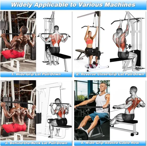 Miniatura 5 de Fitness Cable Pulley System, Gym LAT and Lift Pulldown Machine Attachments, Home Workouts Equipments for Biceps Triceps Shoulder Arm Curl Forearm