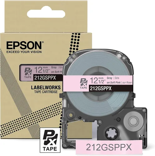 Miniatura 18 de Epson LABELWORKS 212RBBPX Cartucho de Cinta PET (Poliéster) Genuino - Cinta de Etiquetadora de Diseño para Artesanía en Cinta Negra sobre Azul