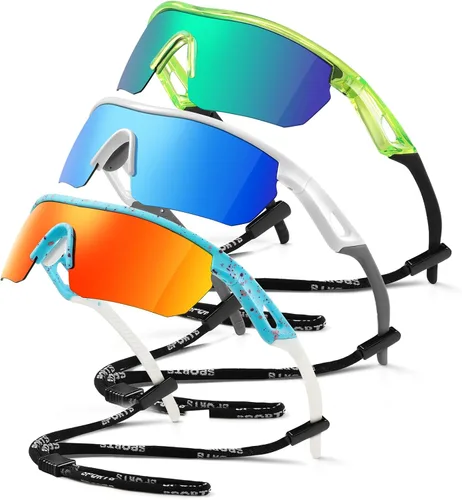 Miniatura 25 de Kids Sunglasses Youth Baseball Sunglasses for Boys Girls 3-12 Polarized Softball Sports Goggles UV Protection