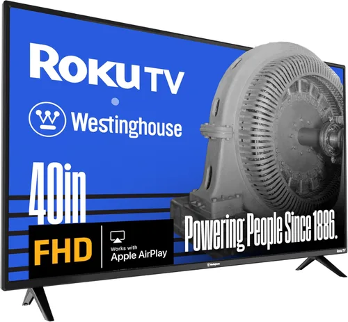 Westinghouse Roku TV - Smart TV de 40 pulgadas, televisor FHD 1080P con conectividad Wi-Fi y aplicación móvil, pantalla plana, Bluetooth, compatible