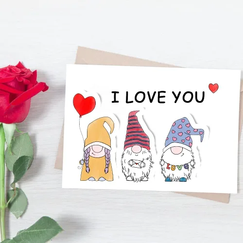 Miniatura 4 de Sellos y troqueles de gnomos para hacer tarjetas, sello transparente de Papá Noel, troqueles de corte de Navidad, troqueles de corazón de graduación