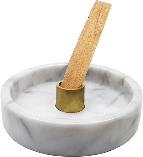 Miniatura 7 de Quemador de incienso de mármol natural, soporte de incienso para palo y reflujo, hecho a mano, ideal para fumar incienso, quemar incienso y Negro