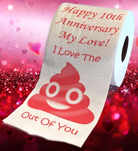 Miniatura 2 de Impreso TP Happy 10th Anniversary My Love - Regalo divertido para marido, esposa, novio, novia, broma linda broma de broma para parejas