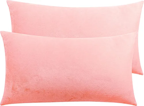 Miniatura 28 de NTBAY - Fundas de almohada de terciopelo con cierre para niños pequeños, 2 unidades, acogedoras, de lujo, de franela y felpa, para viajes, 33 x 46