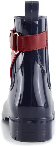 Miniatura 5 de Alexis Leroy Botas de lluvia cortas impermeables con correa y diseño de hardware