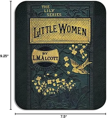 Little Women by Louisa May Alcott - Alfombrilla para mouse (página de título). Alfombrilla de mouse literaria con diseño de libro, regalo literario