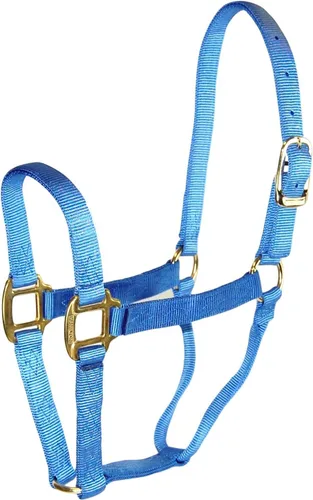 Miniatura 14 de Hamilton Quality Horse Halter, nailon de triple capa de 1 pulgada, anilla o burro estándar, 300-500 libras, rojo Rojo (Red Brick)
