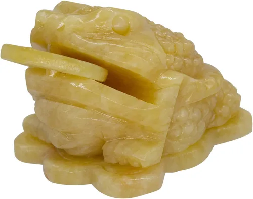 Miniatura 3 de Feng Shui Jade Rana de dinero de tres patas, estatua de sapo de dinero, estatua de sapo de dinero, decoración para tablero de instrumentos