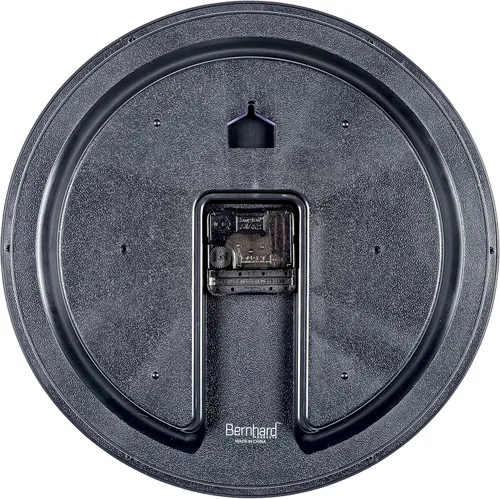 Miniatura 6 de Bernhard Products Reloj de pared negro, grande de 13 pulgadas, silencioso, de cuarzo, funciona con pilas, redondo, fácil de leer
