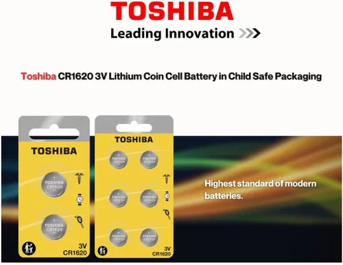 Miniatura 3 de Toshiba CR1620 - Paquete de ampolla resistente a los niños (2 baterías)