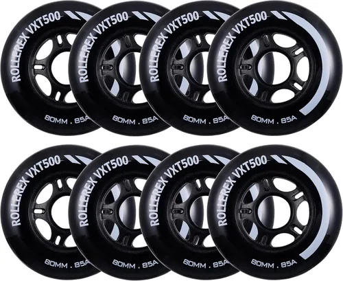 Miniatura 11 de Rollerex VXT500 - Ruedas de patín en línea (paquete de 8) (varias opciones de tamaño y color disponibles), para interiores y exteriores, diseñadas