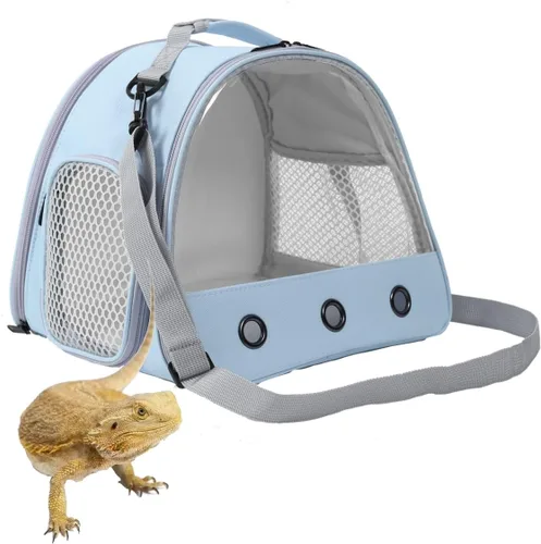 Portador de viaje para dragón barbudo, jaula para lagartos, bolsa para animales pequeños para erizos, ratas, loros, pájaros, conejillos de indias,