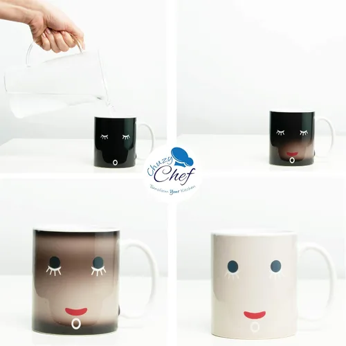 Miniatura 4 de Magic Mug - Taza mágica que cambia de color con el calor. Taza única de cerámica para té o café ,de 12 onzas. Idea para el cumpleaños de mamá, papá