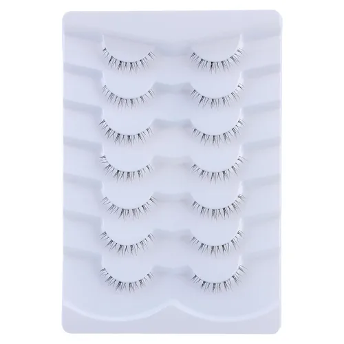 Miniatura 6 de 7 pares de pestañas inferiores con banda transparente, aspecto natural, estilo manga japonés, con pinchos, anime, pestañas inferiores dramáticas a05