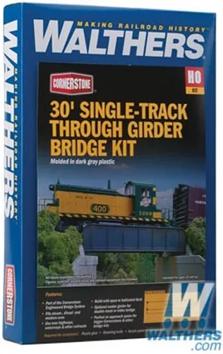 Miniatura 9 de Walthers Cornerstone Serie Kit Caballete de Escala HO con Puente de Viga de Cubierta de Acero