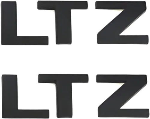 Miniatura 3 de LTZ - Emblema de 2 piezas - Diseño 3D para Chevrolet Silverado, Sierra, Tahoe y Suburban - Acabado negro mate - Adhesivo fuerte
