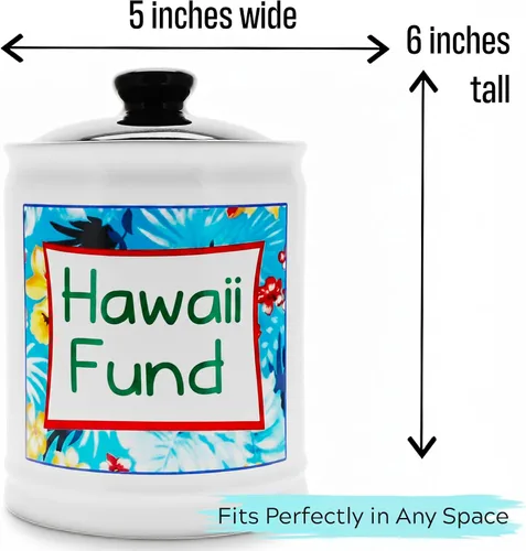 Miniatura 7 de Cottage Creek Tarros Hawaii Fund Travel Bank – Alcancía de cerámica para vacaciones y viajes esenciales para mujeres, hombres, parejas Regalo
