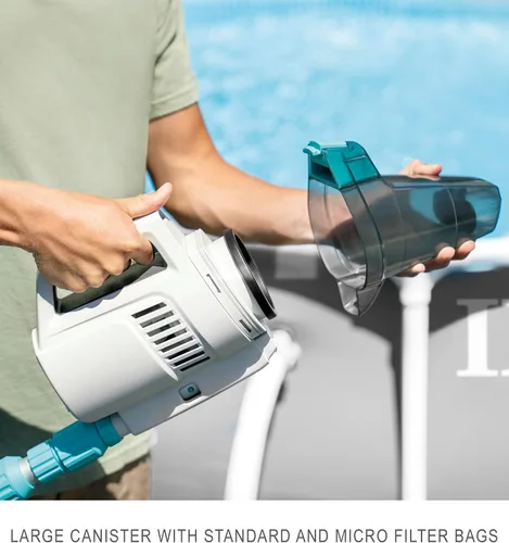 Miniatura 5 de Intex ZR200 - Aspirador inalámbrico recargable para piscina y spa con mango telescópico y 2 cabezales de cepillo intercambiables