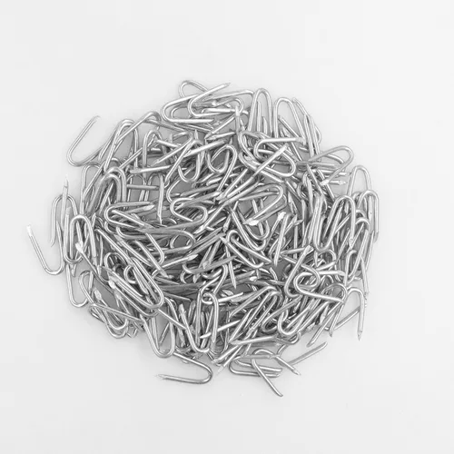 Miniatura 3 de OMOTOOL Grapas de alambre de acero (200 unidades), clavos de sujeción galvanizados en forma de U para malla de alambre y cercas tejidas