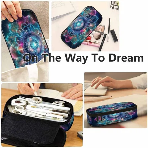 Miniatura 5 de Yekiua Estuche para lápices con notas musicales, estuche de gran capacidad para partituras musicales, estuche de lápices para oficina, universidad