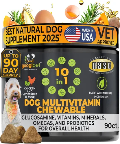 Miniatura 14 de Googipet Probiotics for Dogs Digestive Health – Prebióticos y probióticos masticables para tratamiento de infección por levaduras de perro + enzimas