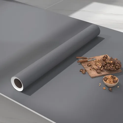 VIOPVERY Papel tapiz de 15.7 x 197 pulgadas, color gris sólido, papel de pared para despegar y pegar, impermeable, fácil de quitar, película